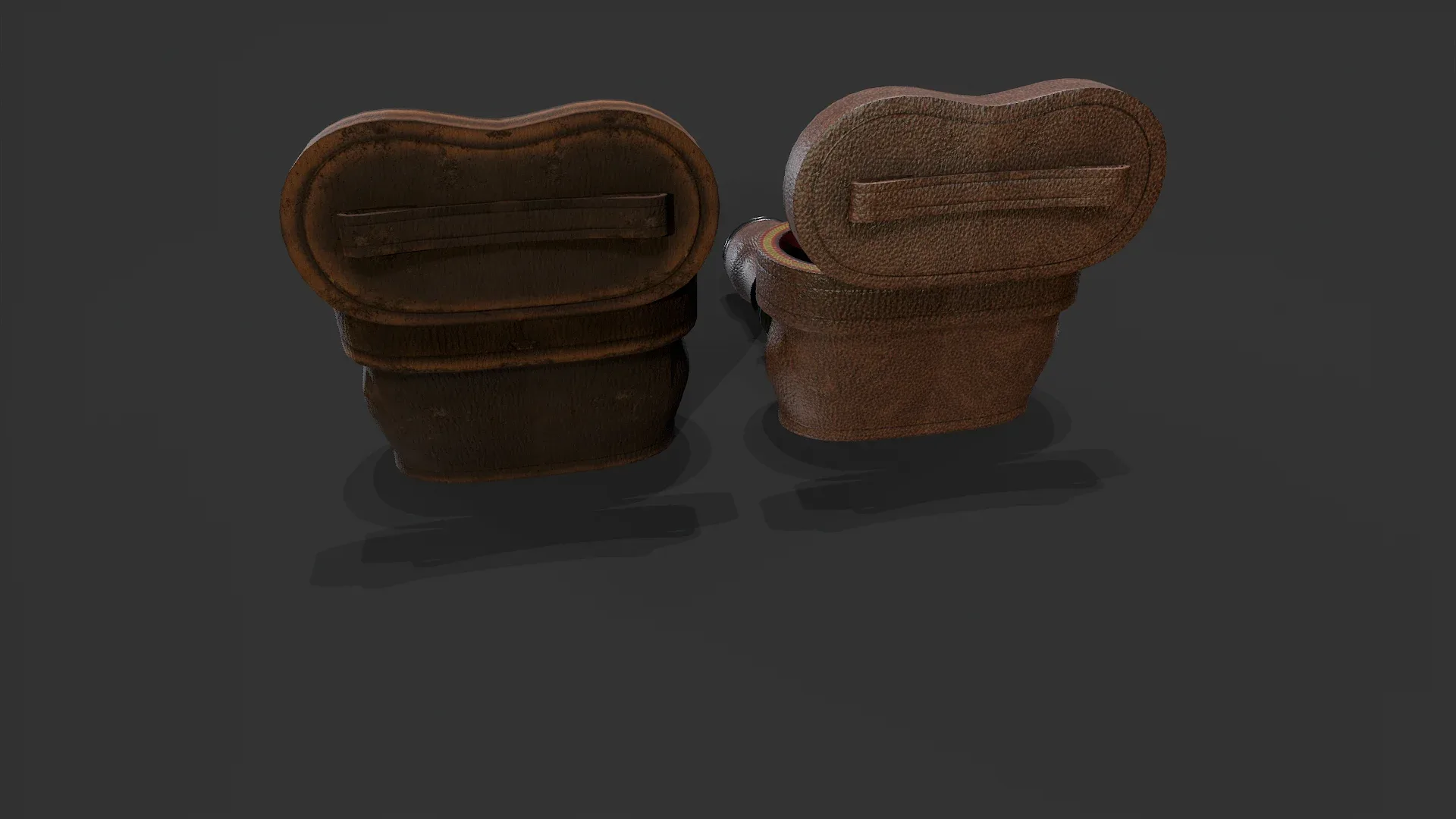 Antique Binoculars with Case V02 - Low Poly