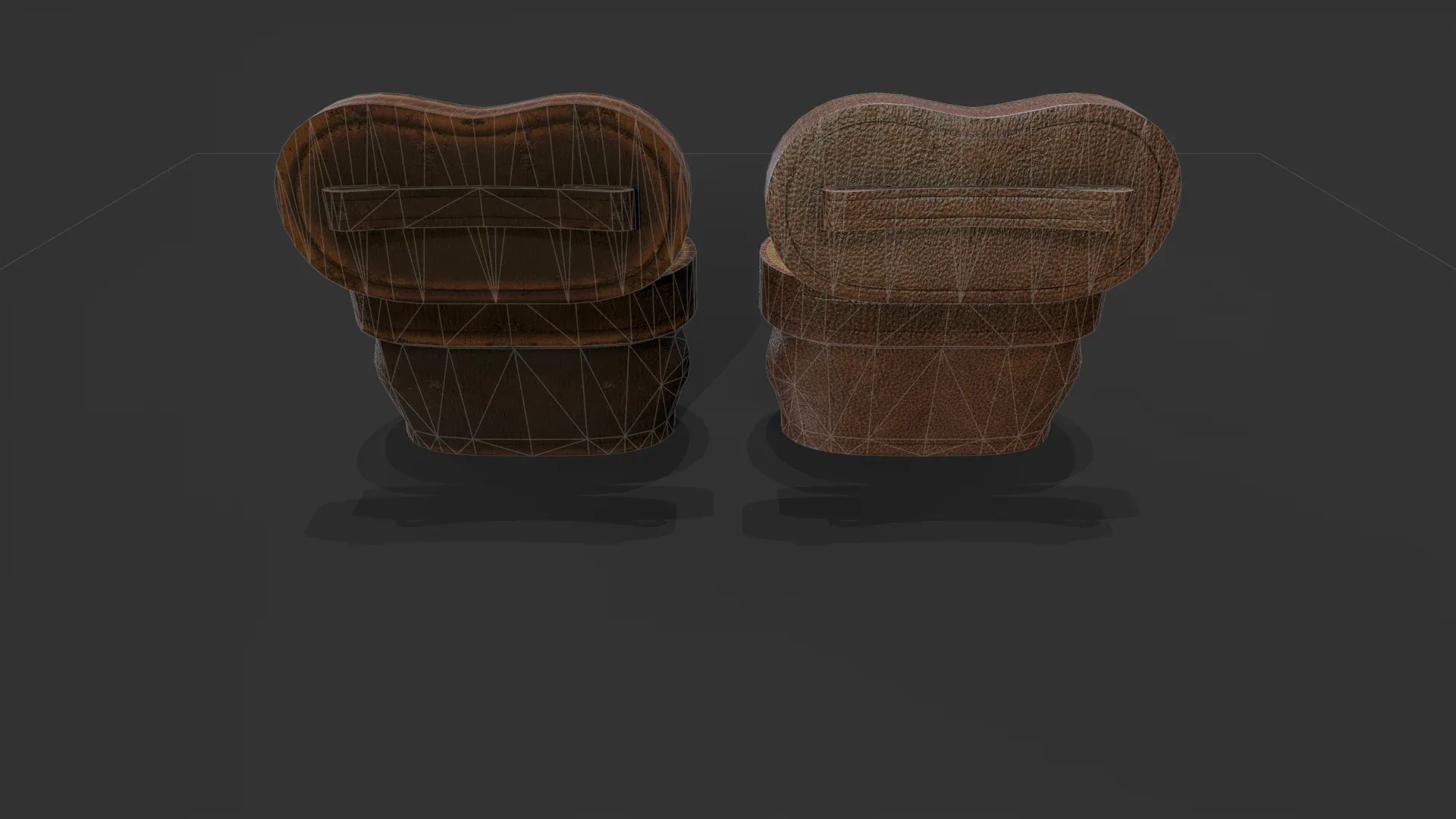 Antique Binoculars with Case V02 - Low Poly