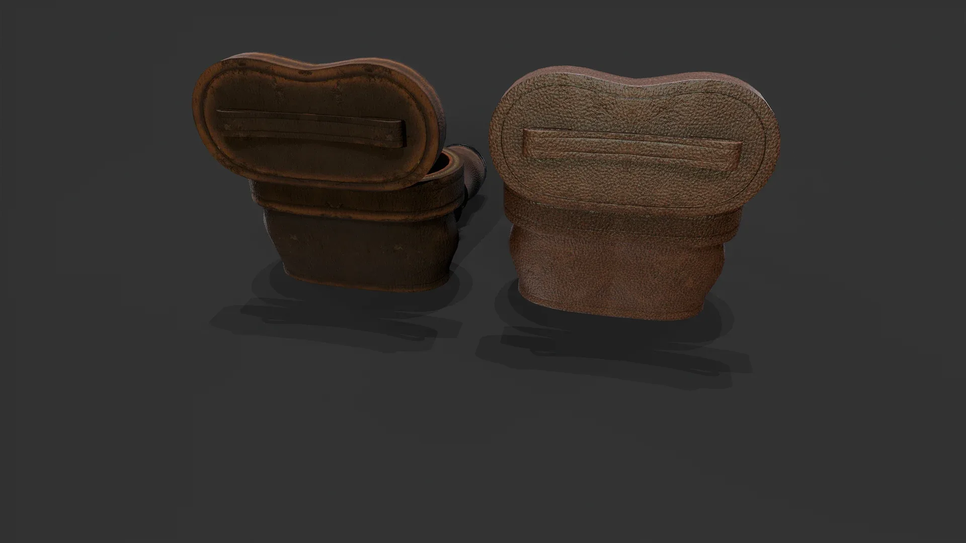 Antique Binoculars with Case V02 - Low Poly