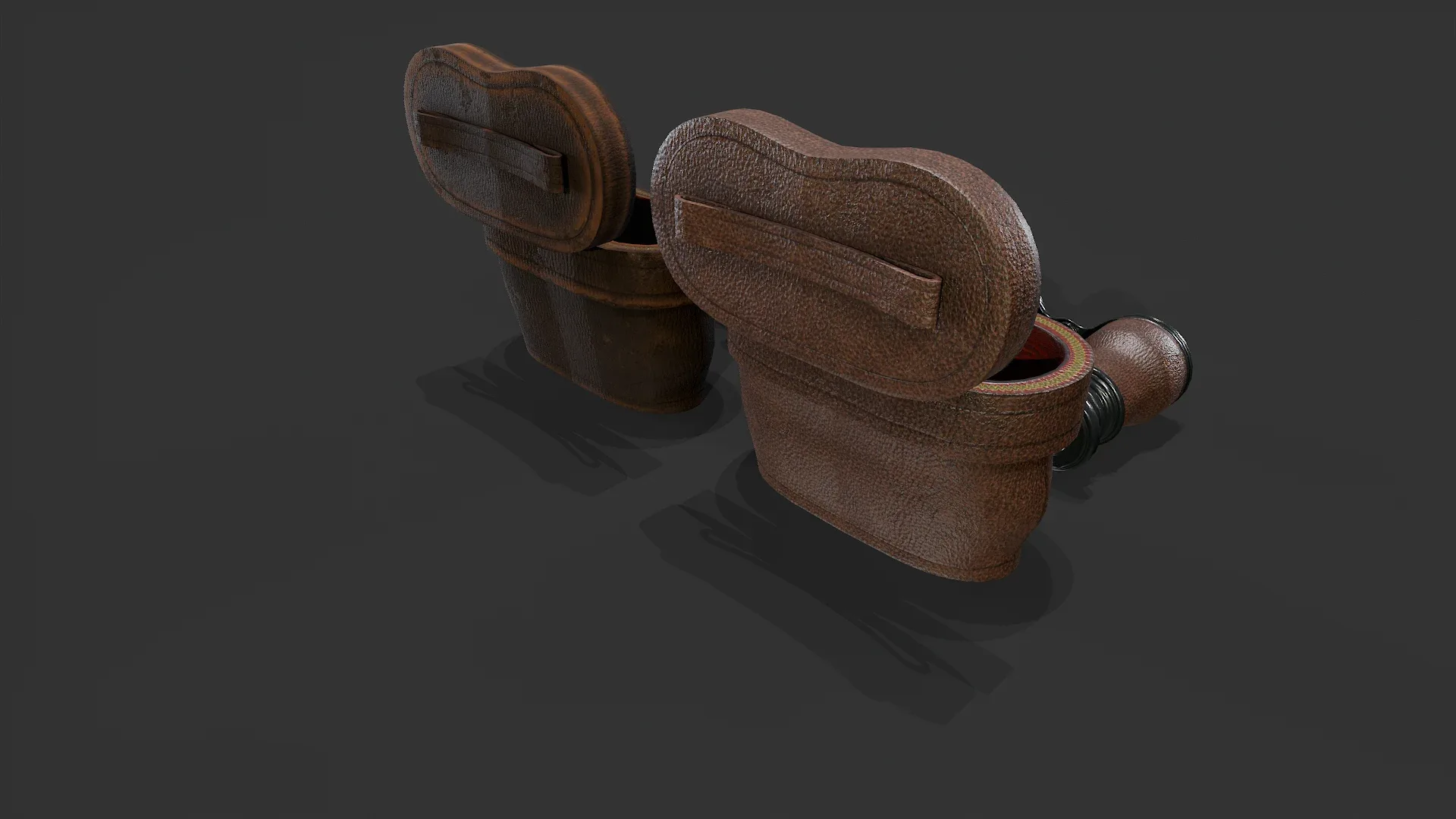 Antique Binoculars with Case V02 - Low Poly