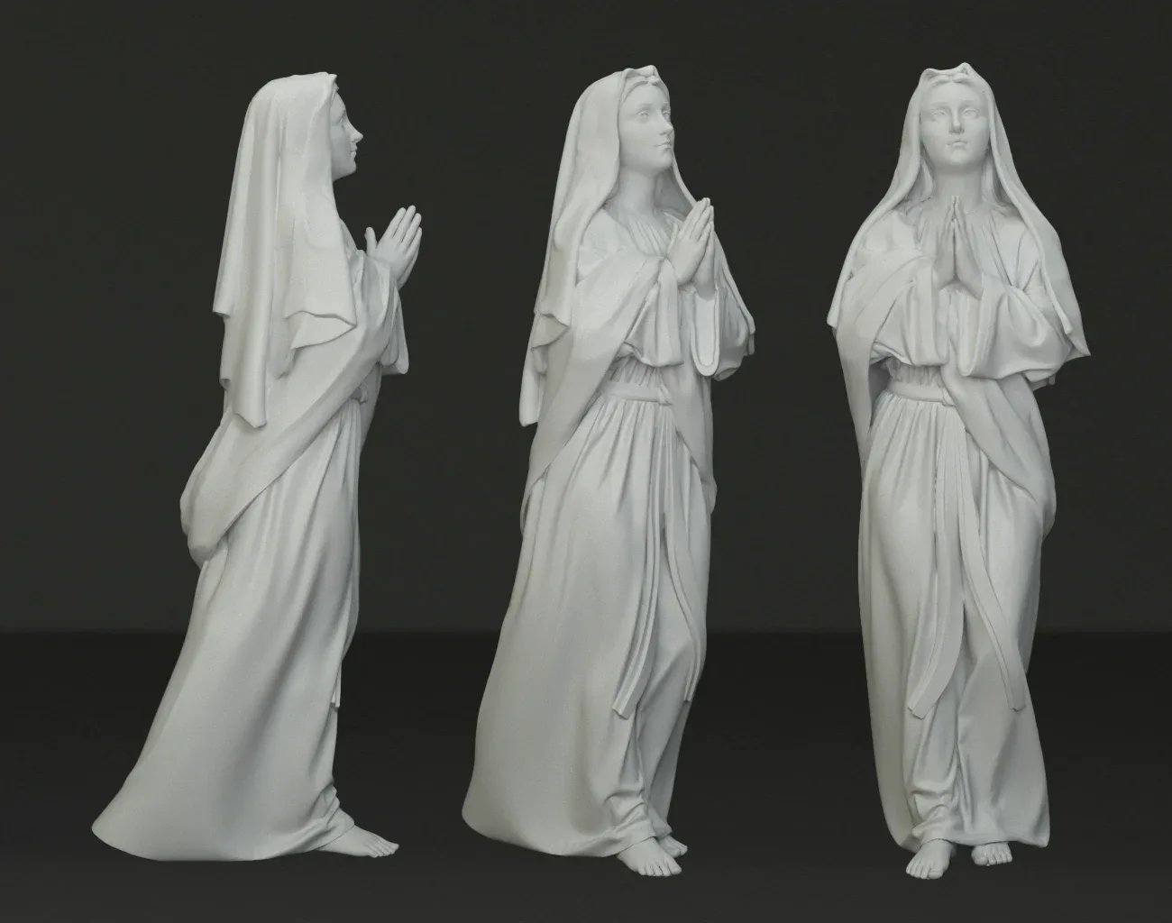 Mother Mary Statue 3D print model