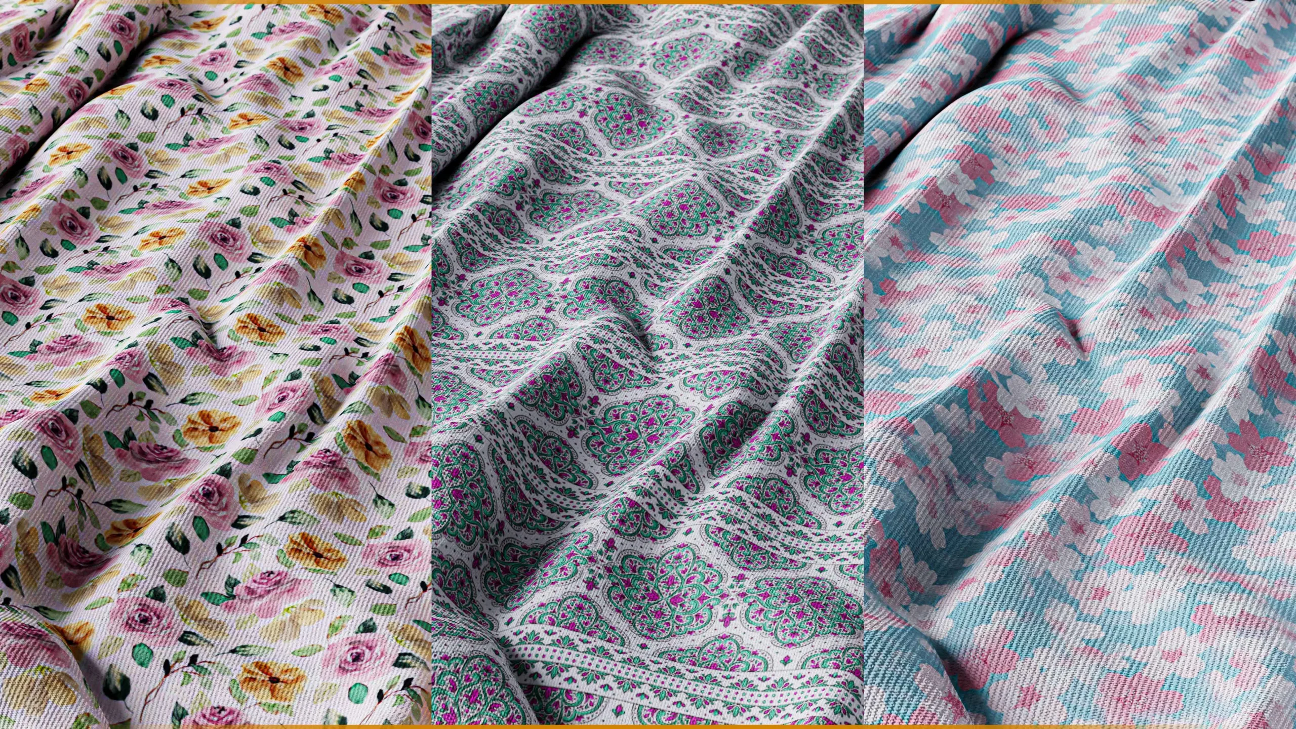 70 Floral Fabric Material_SBSAR_VOL.11