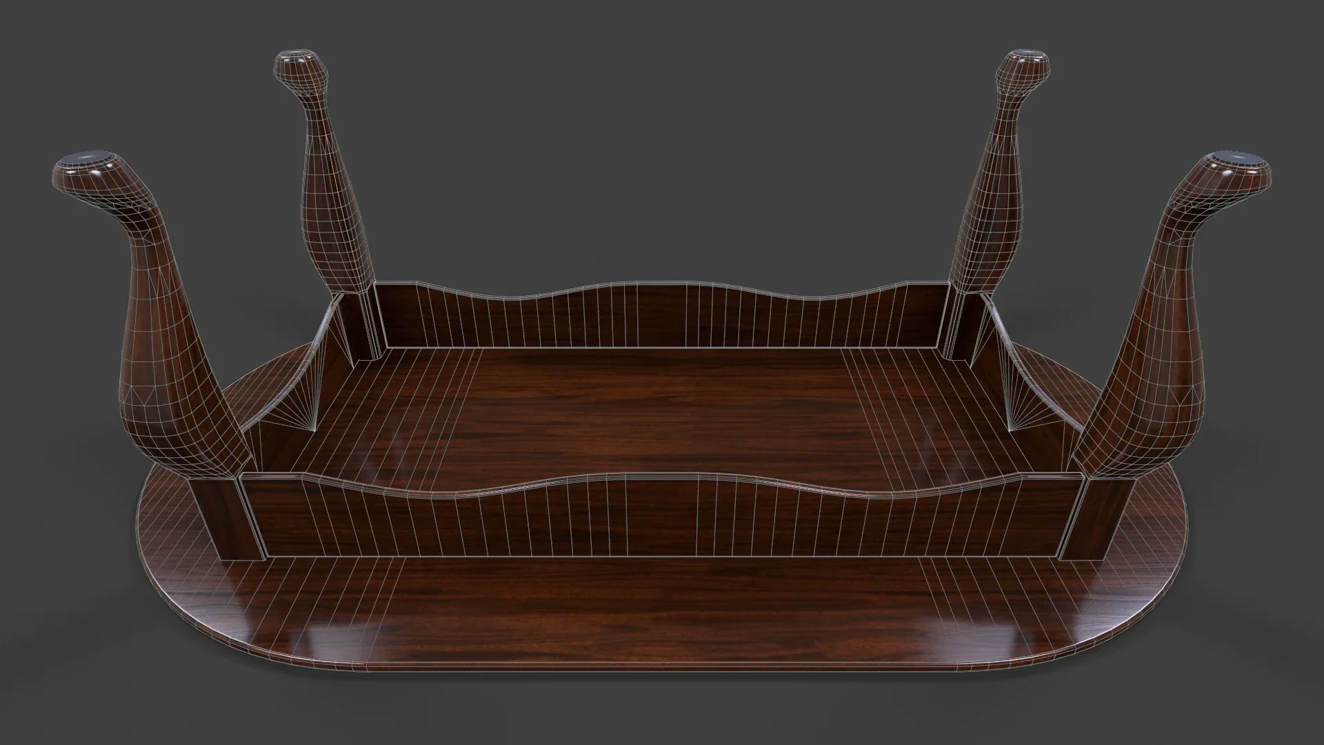 Oval Cofee Table - Low Poly