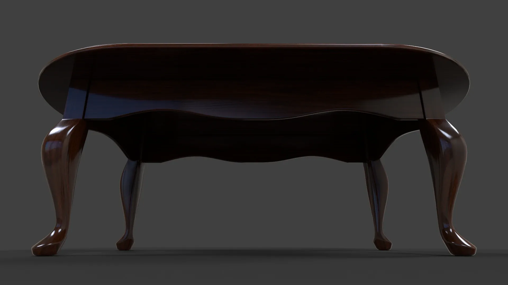 Oval Cofee Table - Low Poly