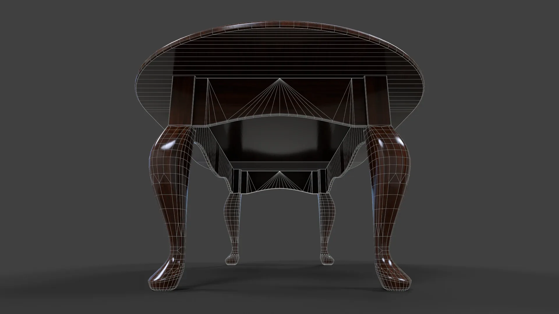 Oval Cofee Table - Low Poly