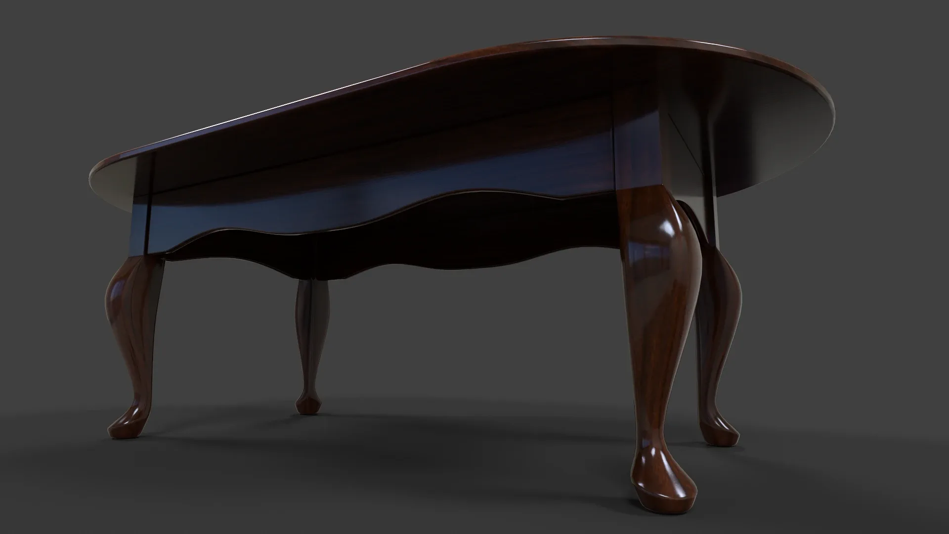 Oval Cofee Table - Low Poly