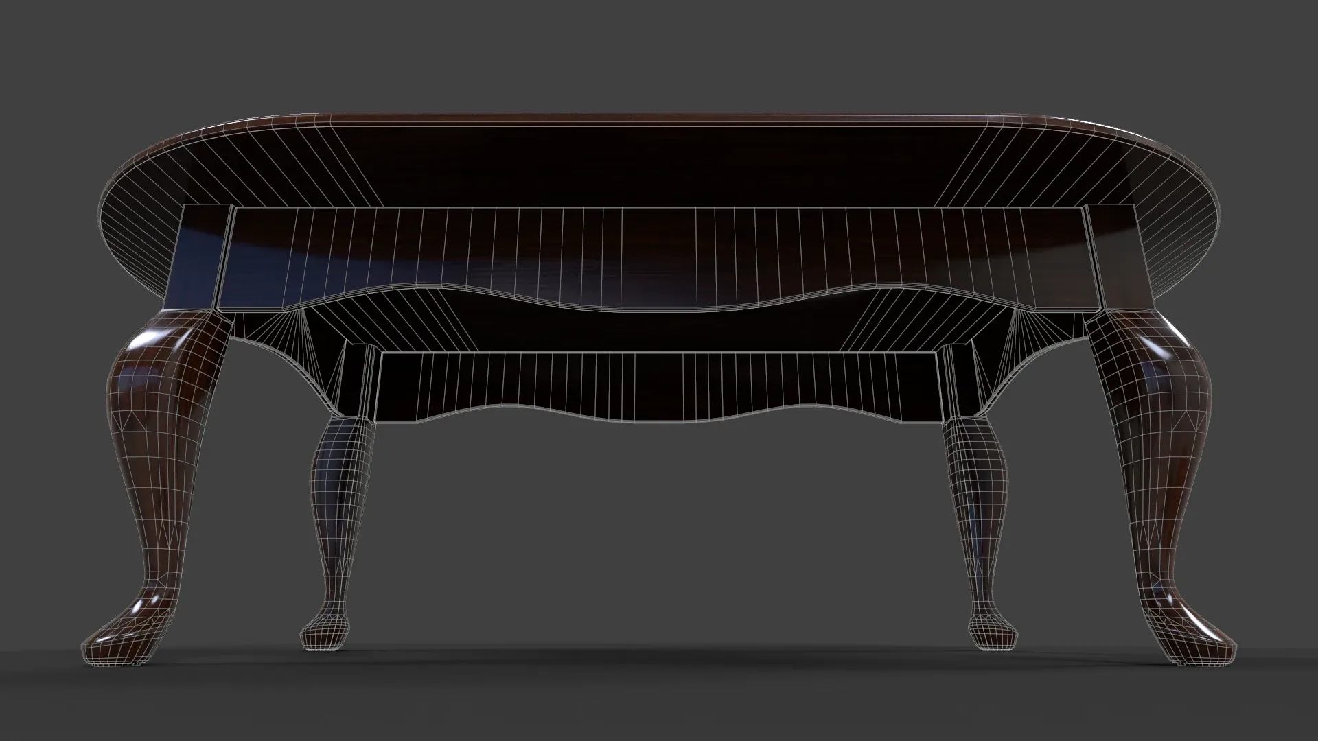 Oval Cofee Table - Low Poly