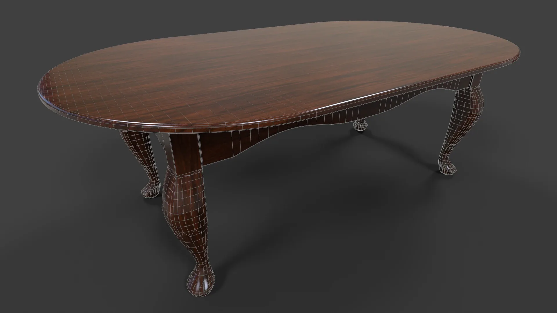 Oval Cofee Table - Low Poly