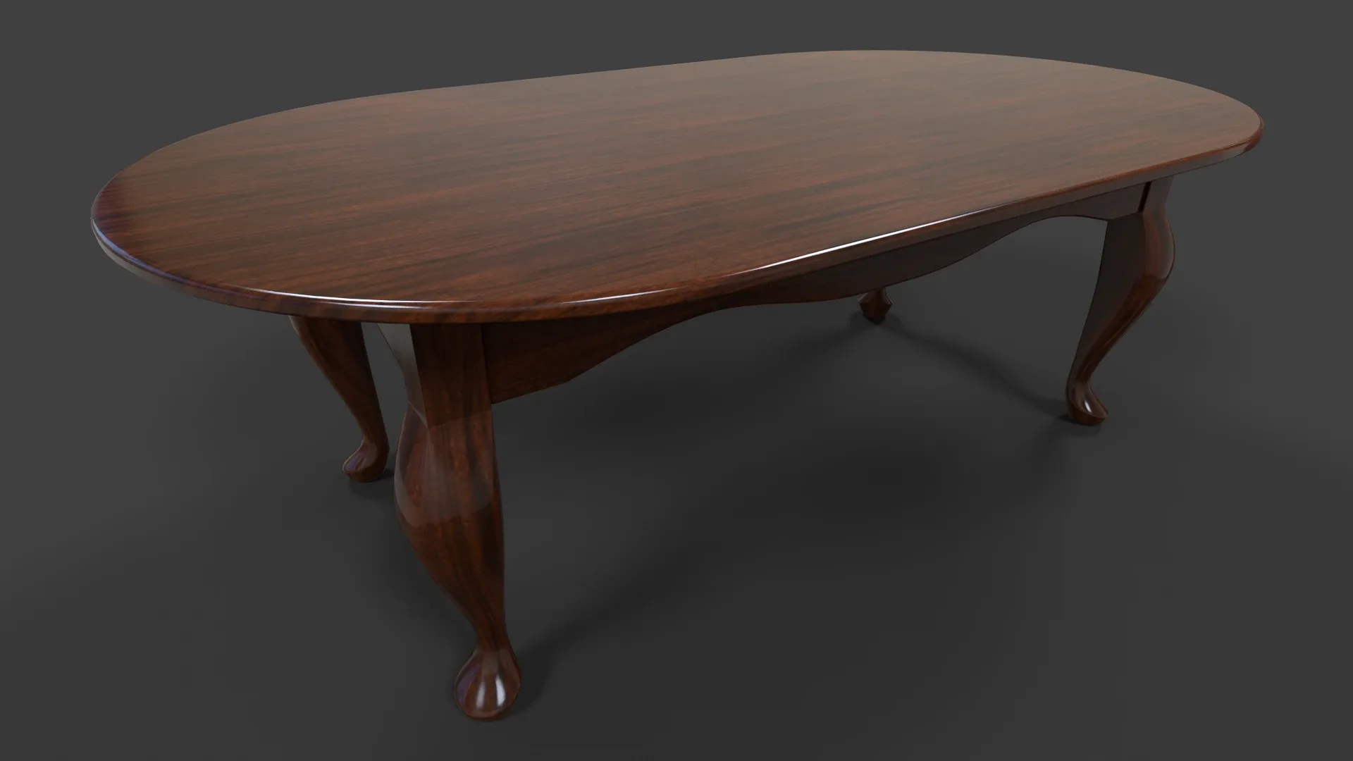 Oval Cofee Table - Low Poly