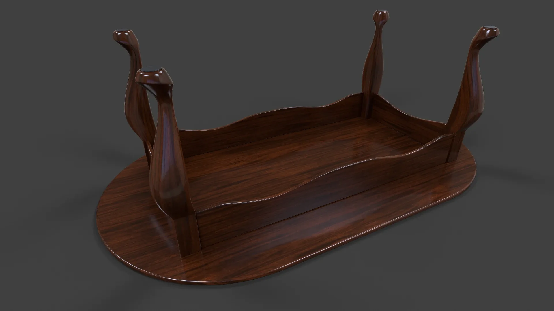 Oval Cofee Table - Low Poly