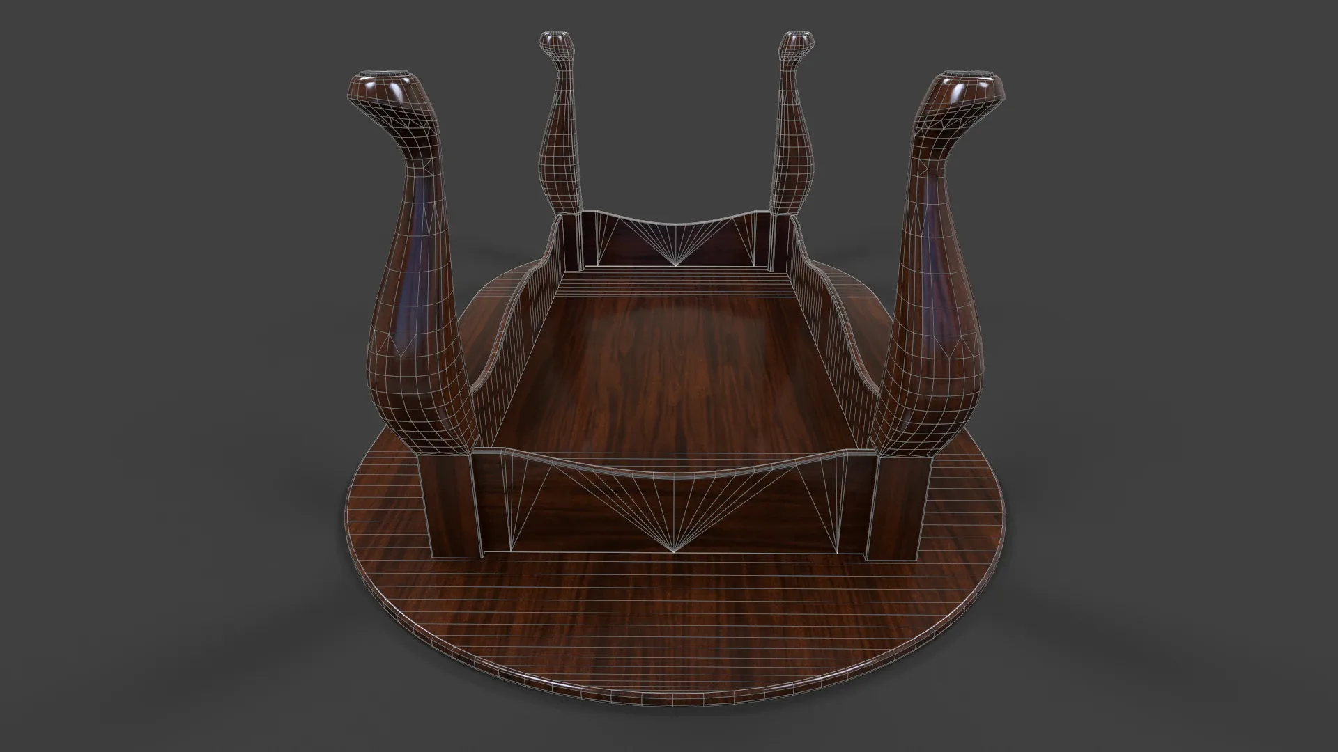 Oval Cofee Table - Low Poly