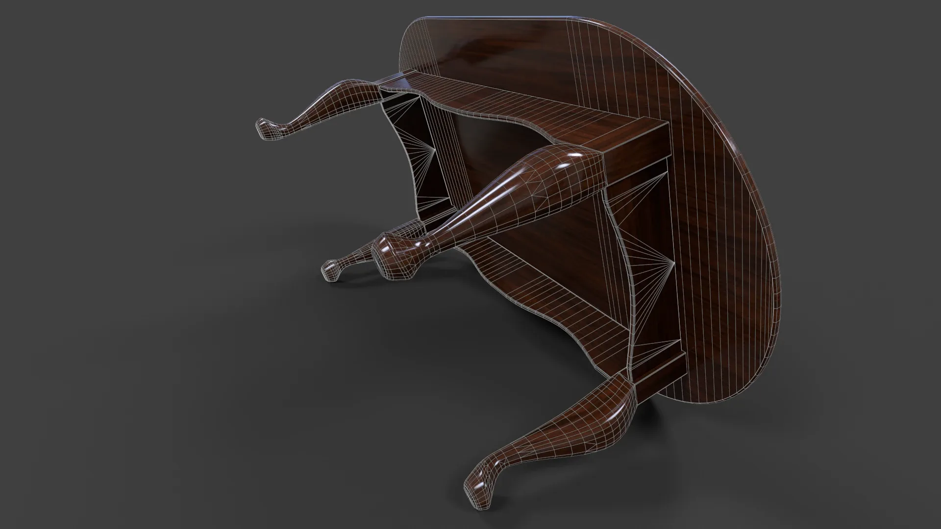 Oval Cofee Table - Low Poly