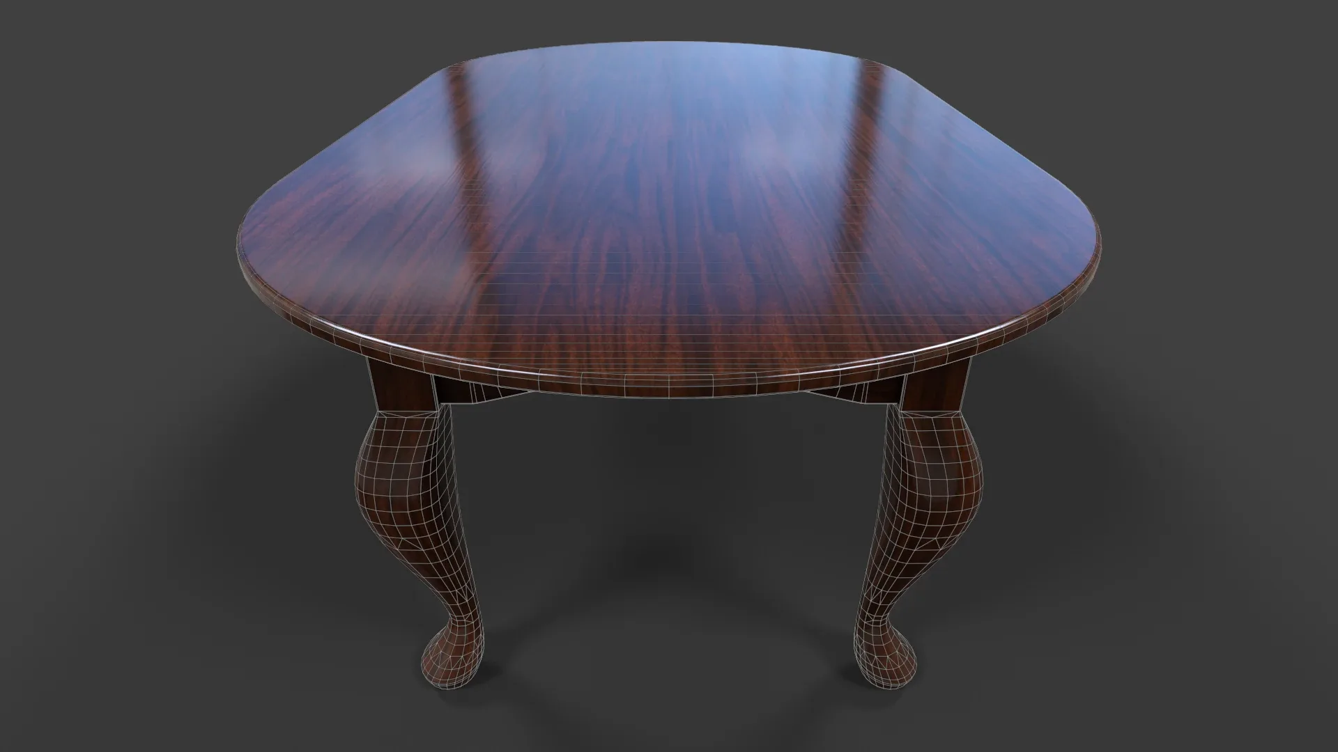 Oval Cofee Table - Low Poly