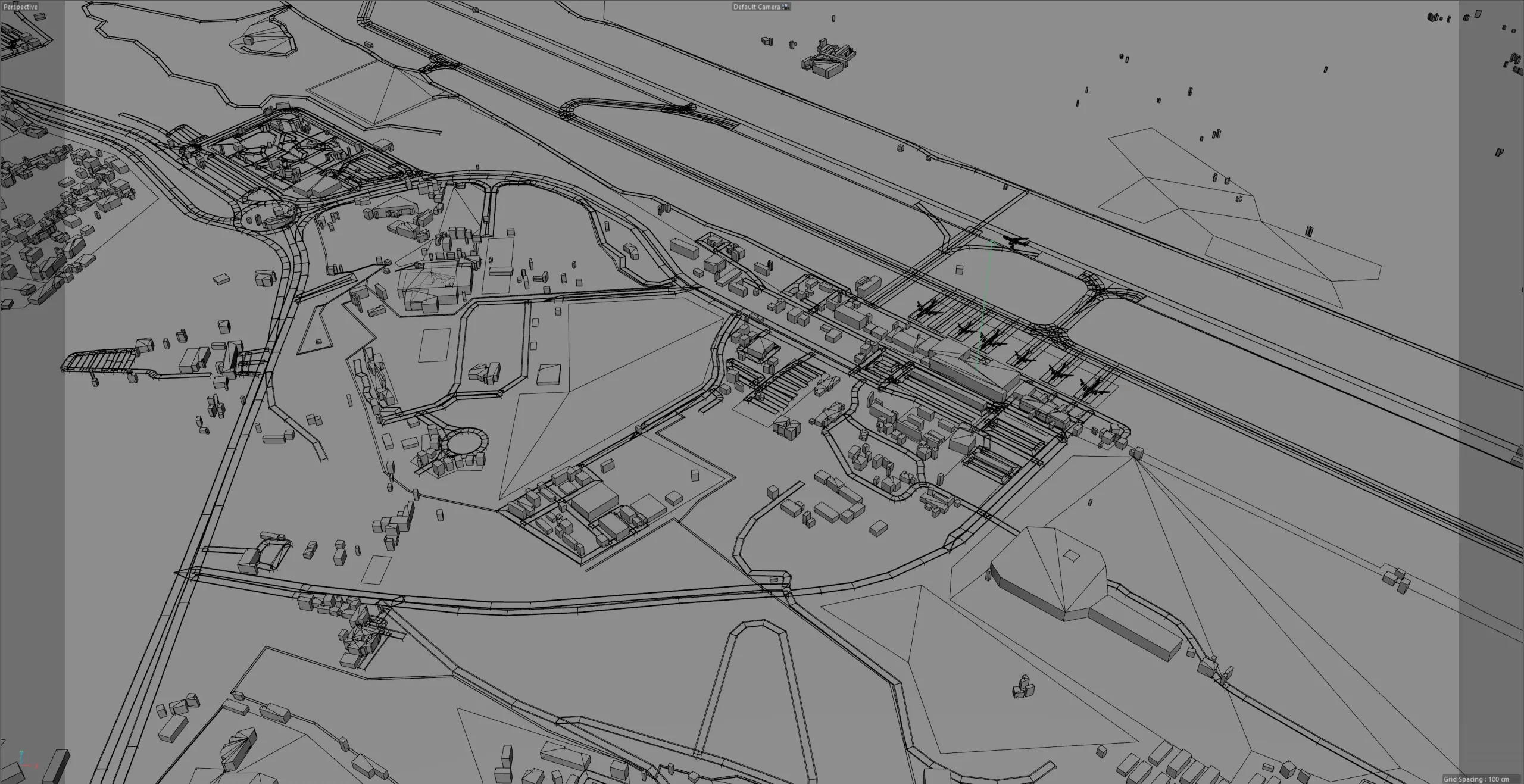 Abha Airport 3d model 10km