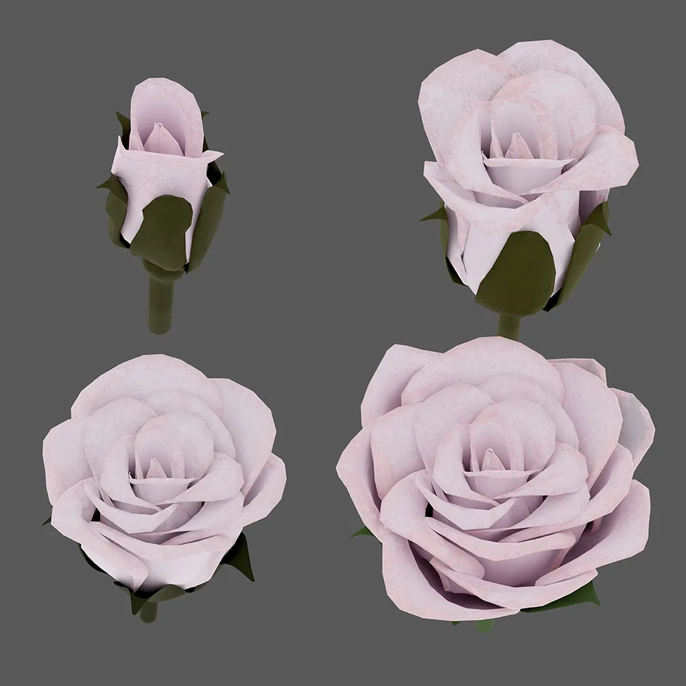 3D FLOWERS-GAME READY