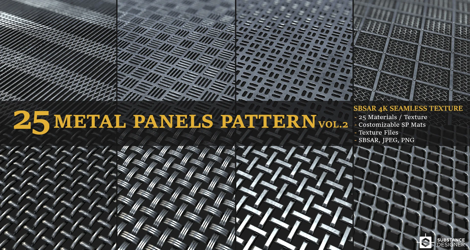 25 Metal Panels Pattern Vol2