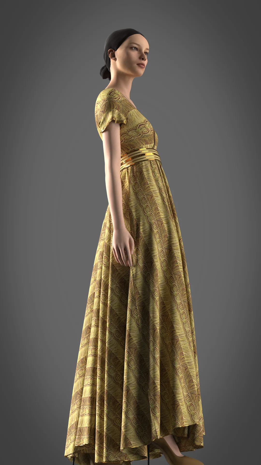 maxi dress- Marvelous Designer & Clo3d