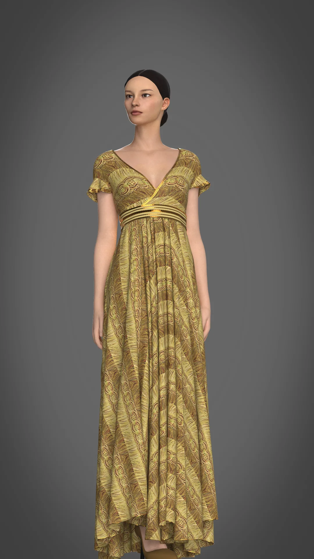 maxi dress- Marvelous Designer & Clo3d