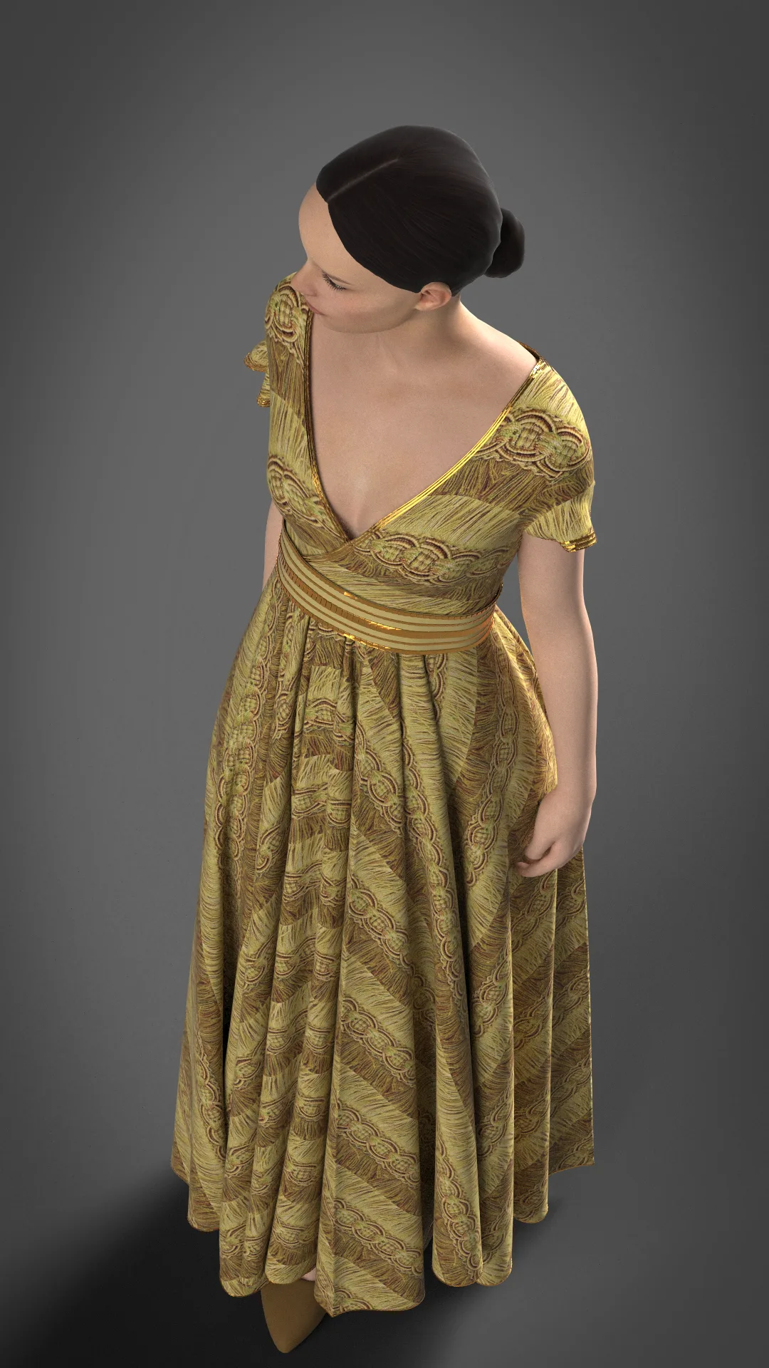 maxi dress- Marvelous Designer & Clo3d