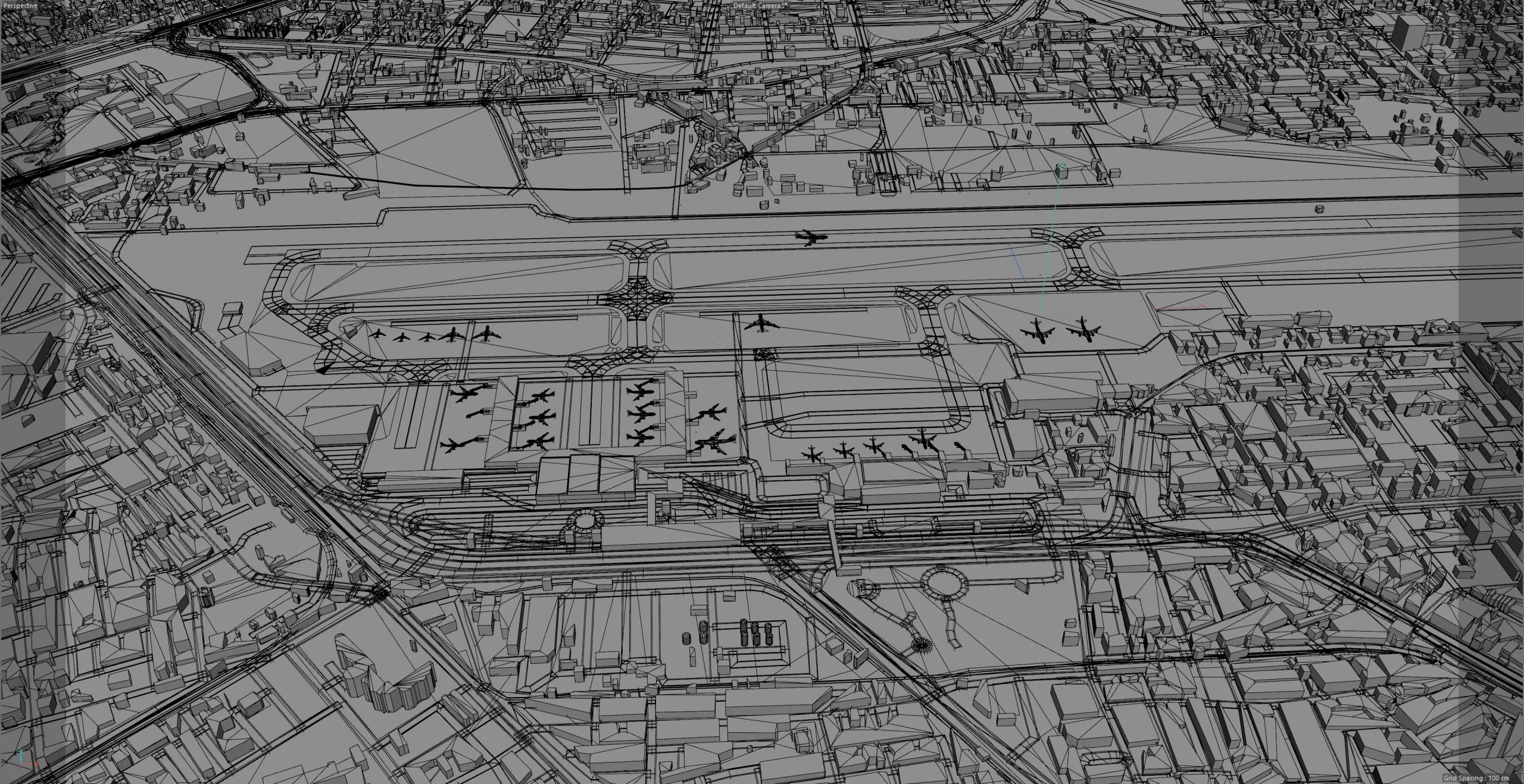 Kaohsiung Airport 3d model 10km