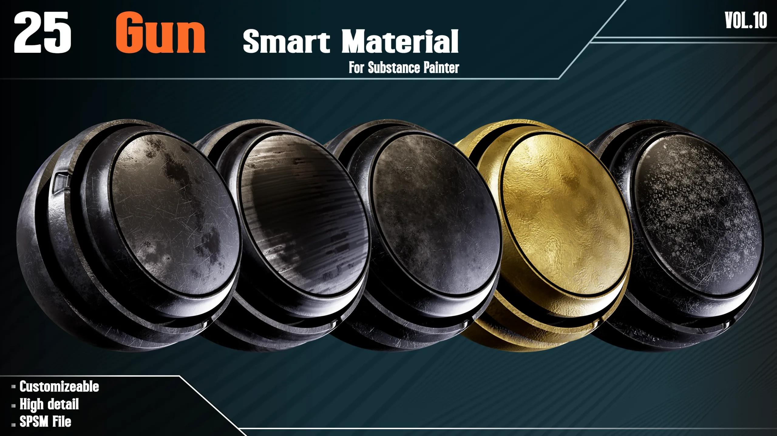 25 Gun Smart Materials - Vol.10 (wood,plastic,metal material)