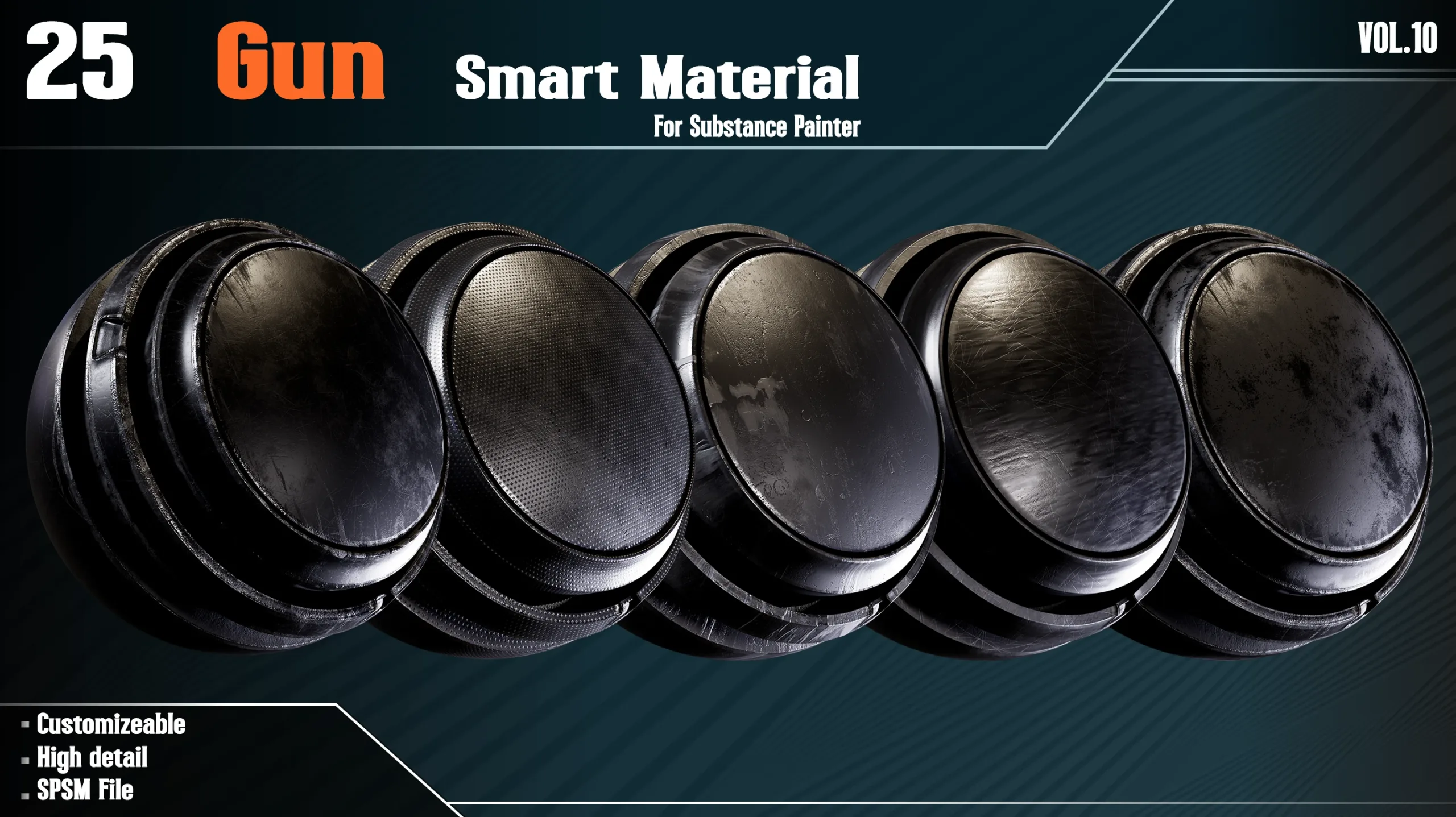 25 Gun Smart Materials - Vol.10 (wood,plastic,metal material)
