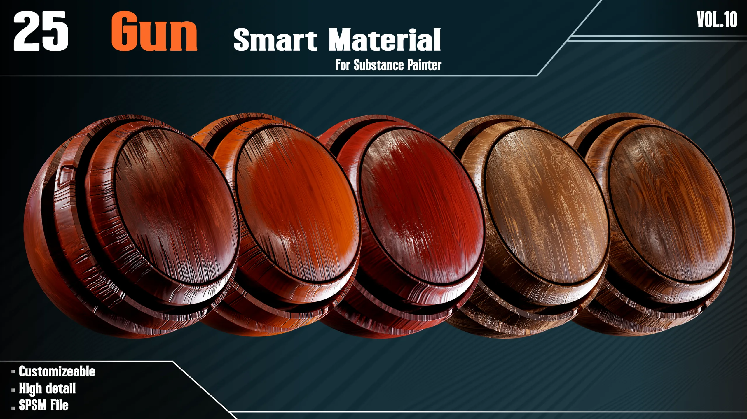 25 Gun Smart Materials - Vol.10 (wood,plastic,metal material)