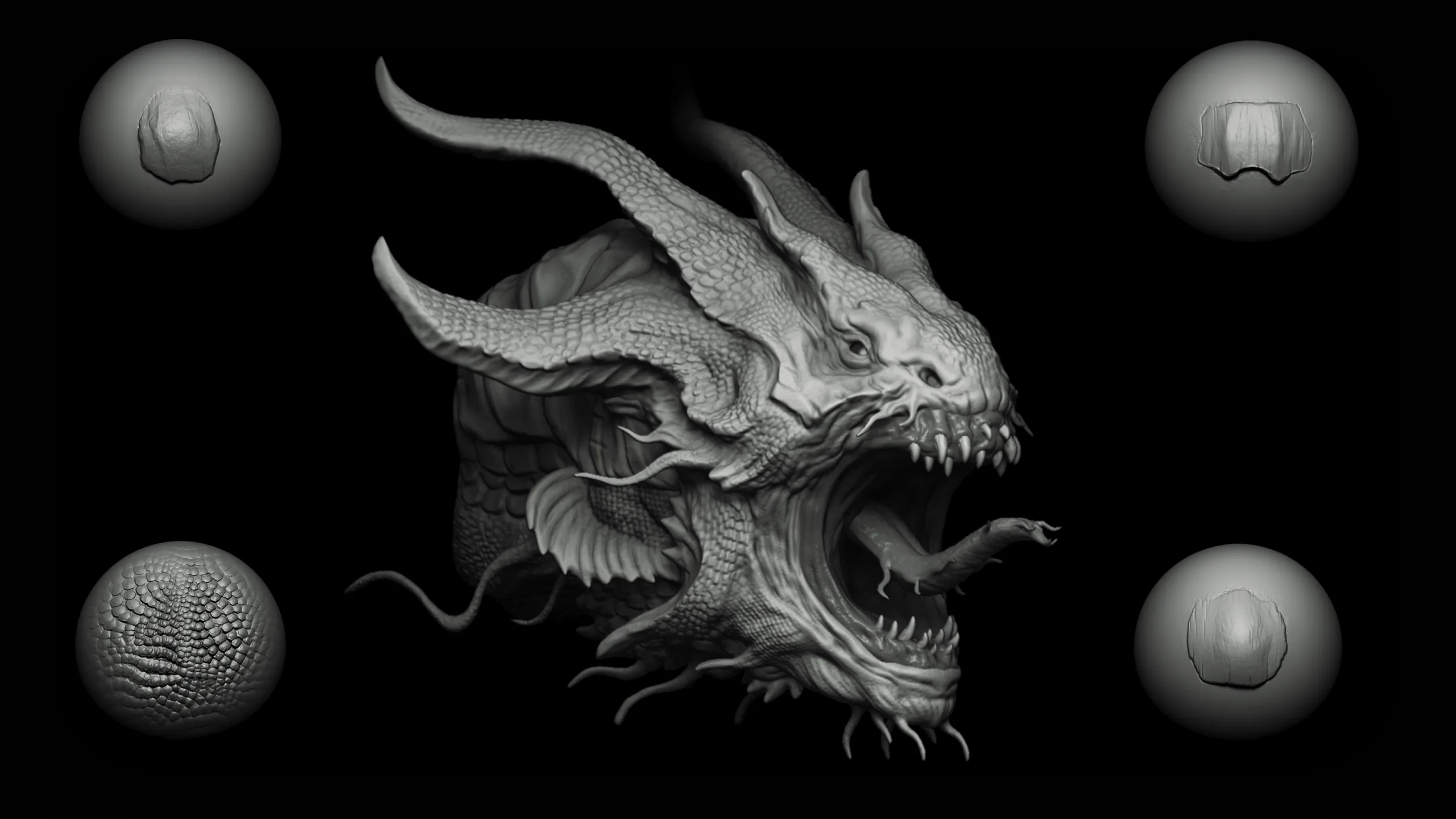 Zbrush + Blender Dragon Maker 180 Brushes