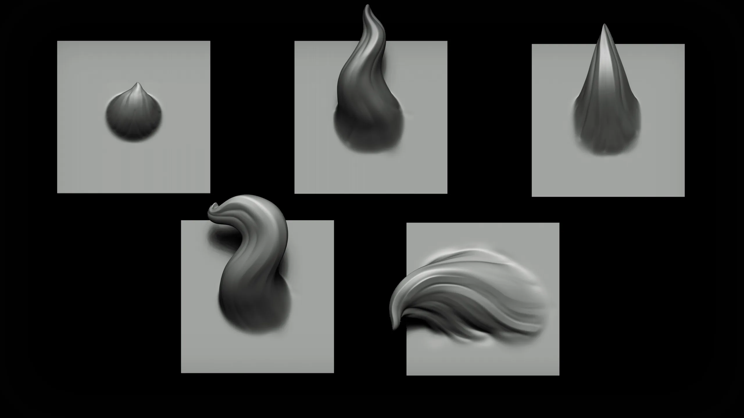 Zbrush + Blender Male Hair VDM FlippedNormals