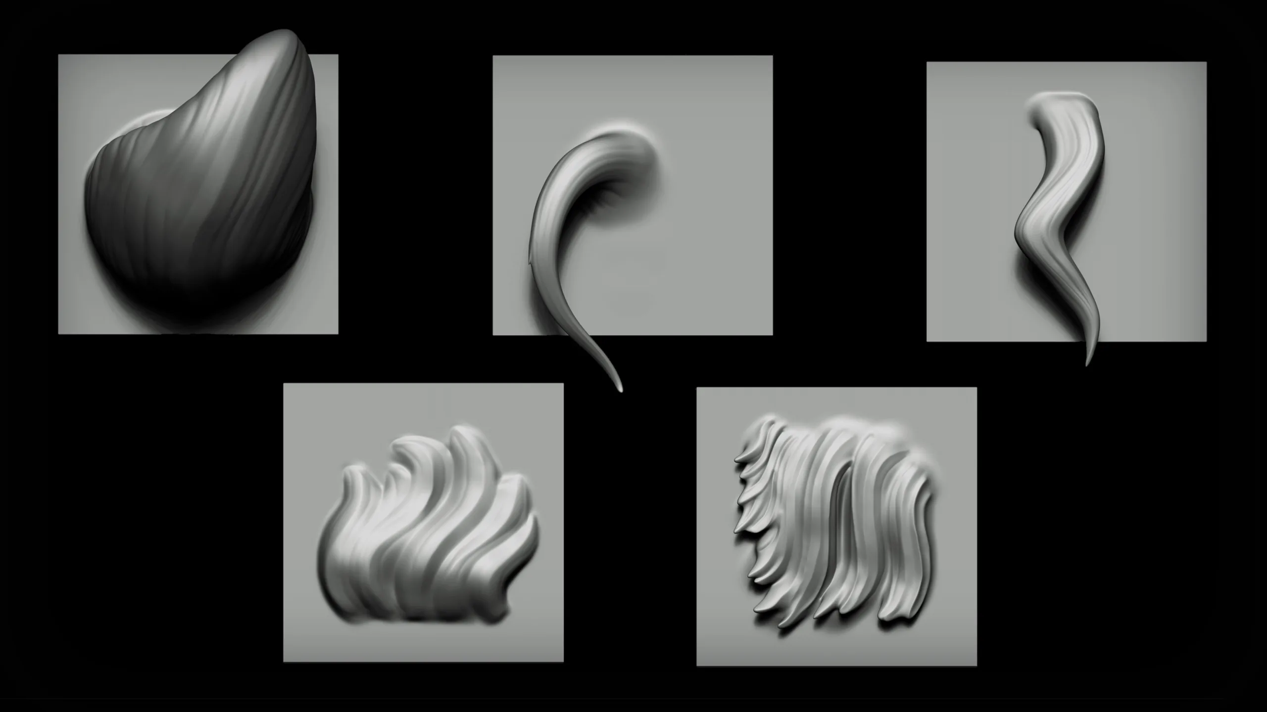 Zbrush + Blender - Male Hair VDM Brush