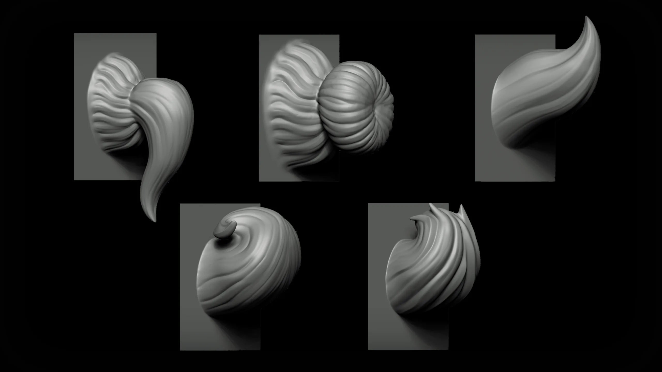 Zbrush + Blender - Female Hair VDM Brush