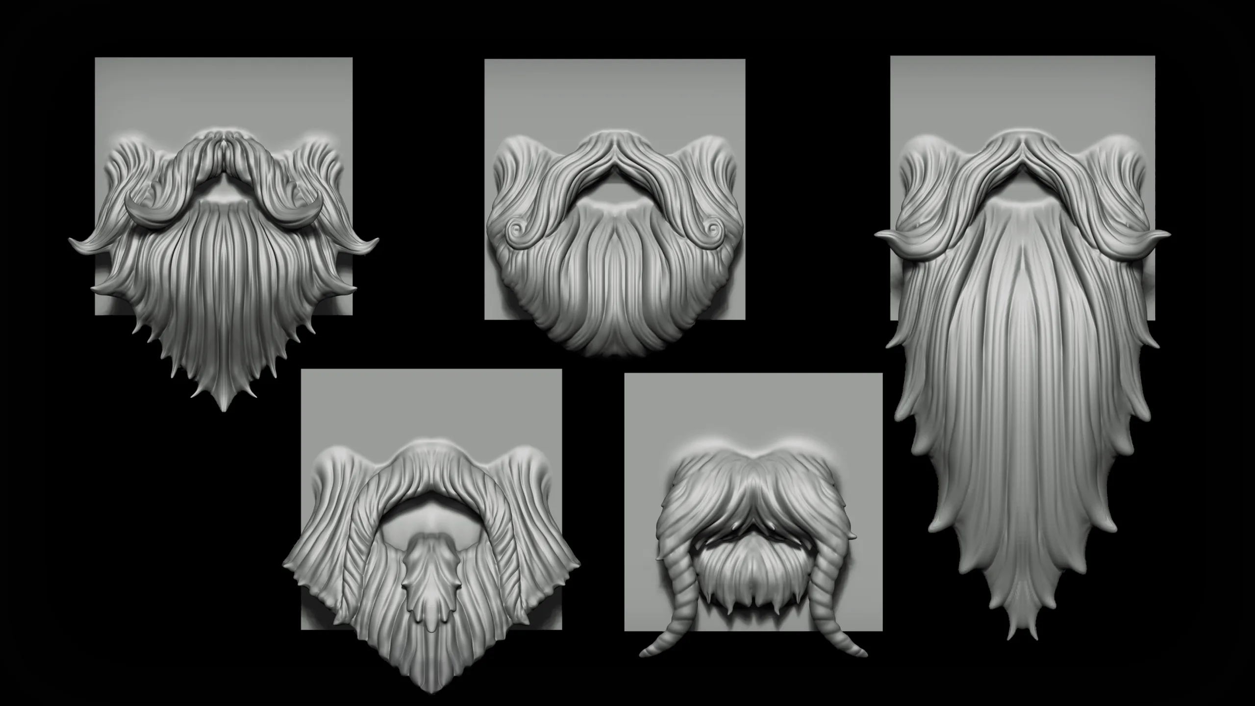 ZBrush + Blender - Beards VDM Brush