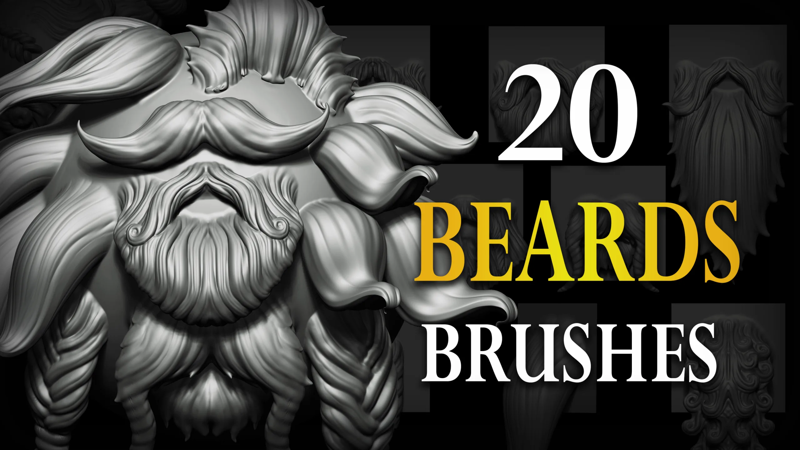 ZBrush + Blender - Beards VDM Brush