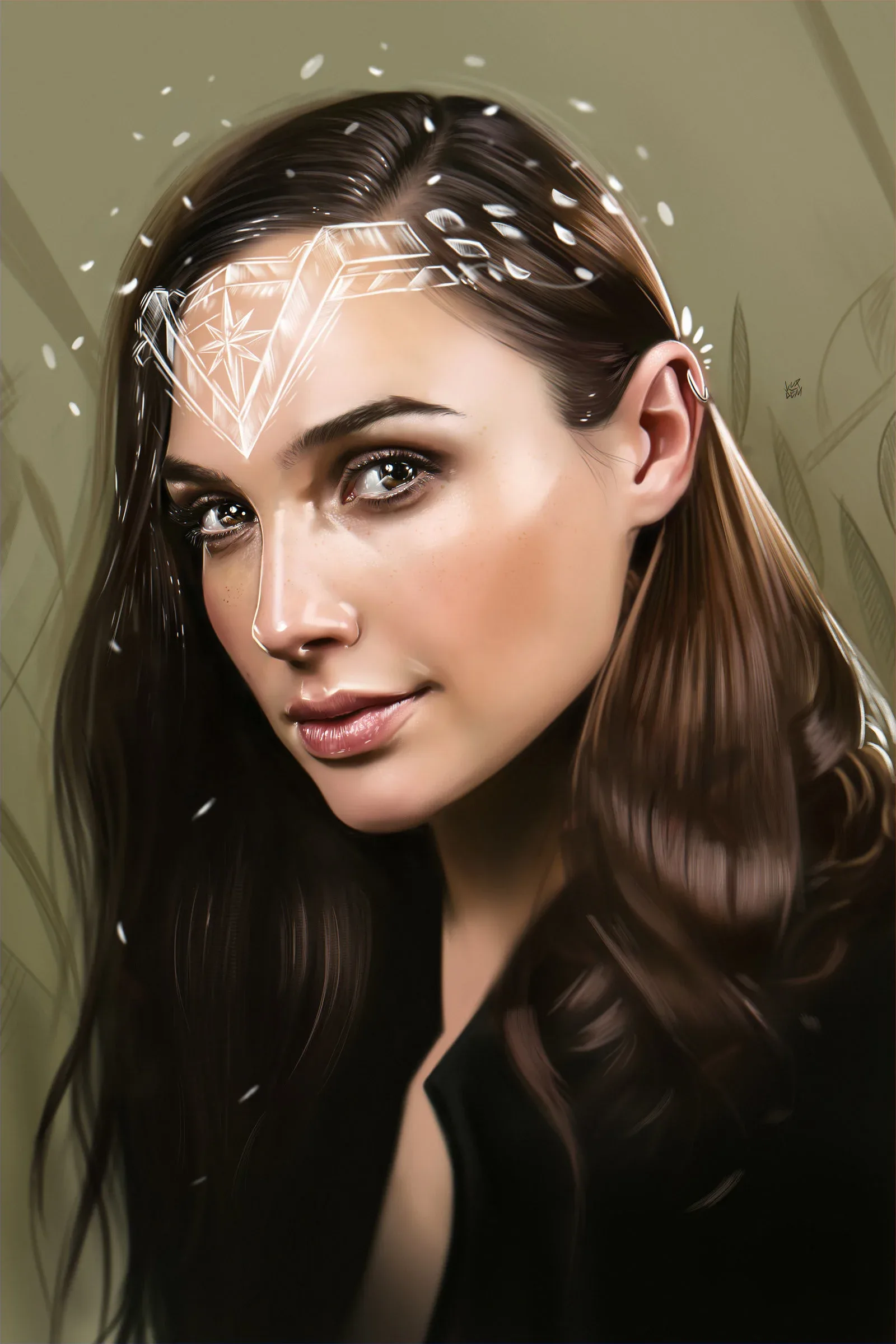 Portrait Painting in Photoshop PSD file