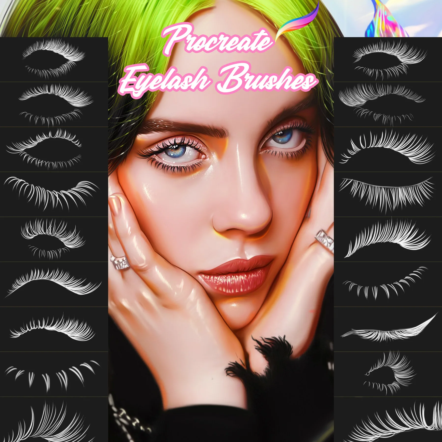 Eyelashes Brushes for Procreate