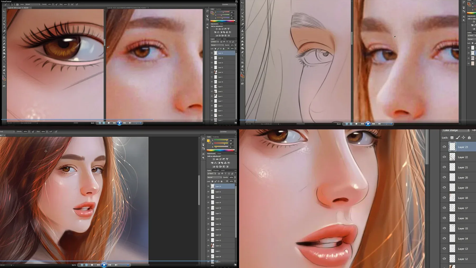 Portrait Painting in Photoshop Video Tutorial
