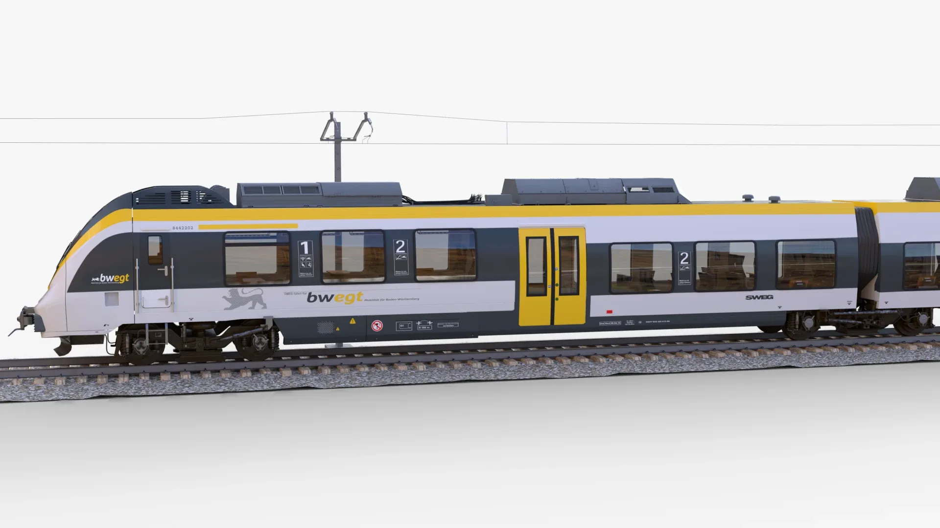 Bombardier TALENT Train sweg Rigged Animated