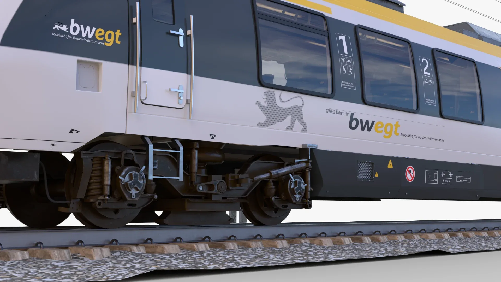 Bombardier TALENT Train sweg Rigged Animated