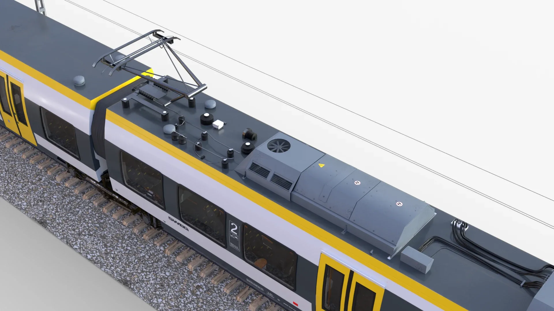 Bombardier TALENT Train sweg Rigged Animated