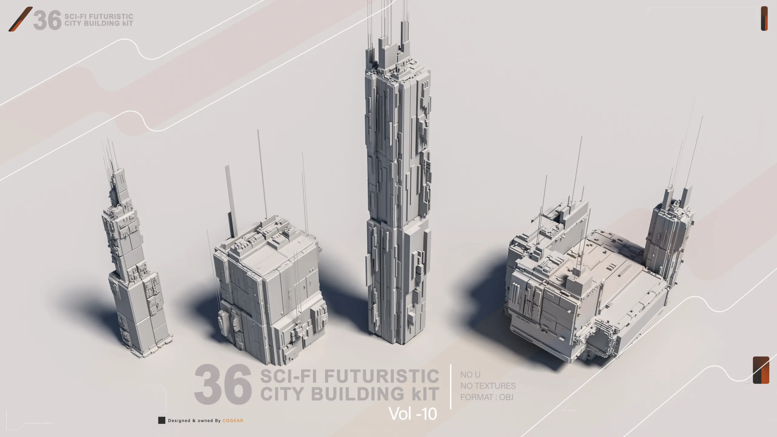 36 SCI-FI BUILDINGS CITY KIT vol 10