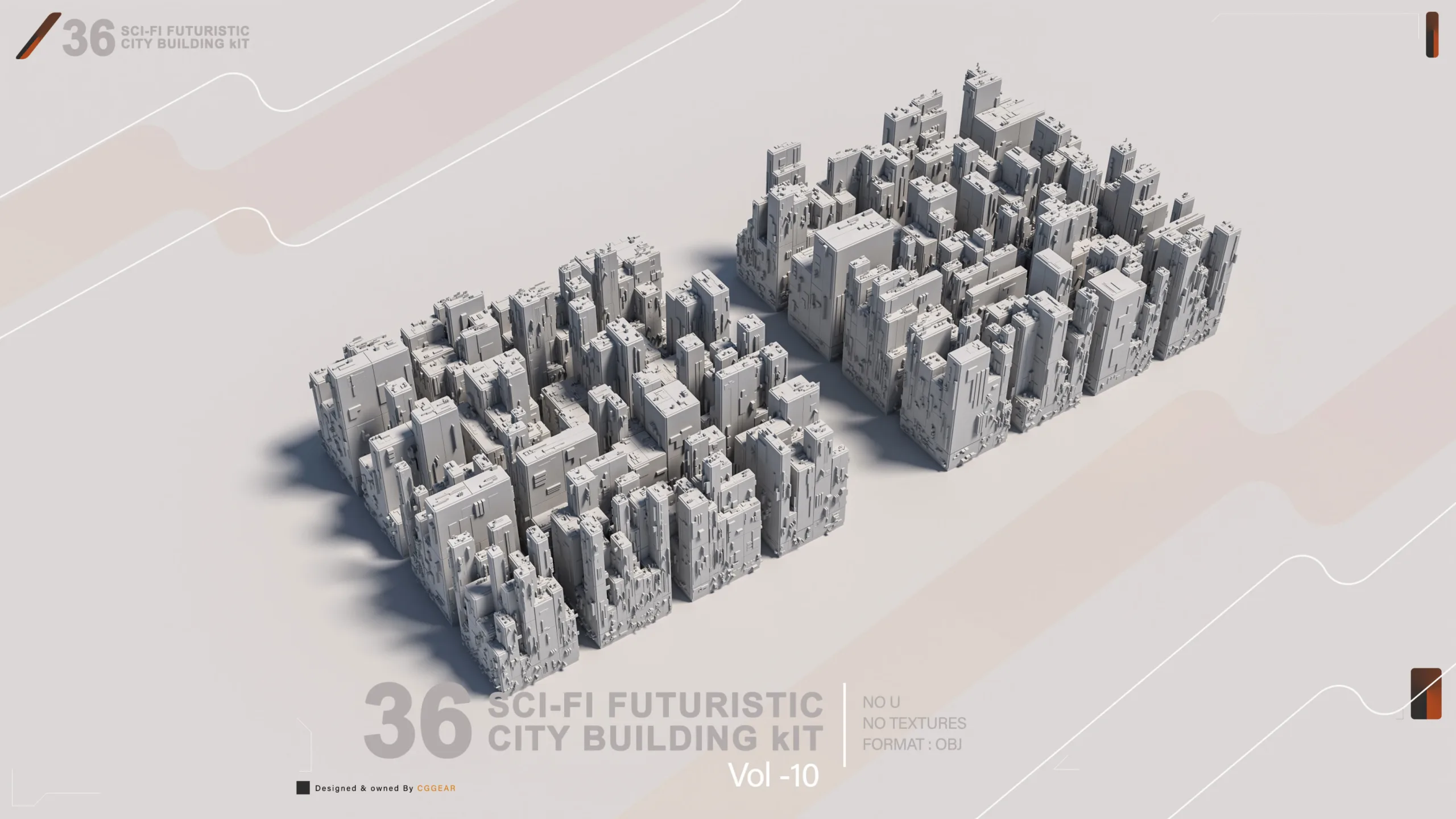 36 SCI-FI BUILDINGS CITY KIT vol 10