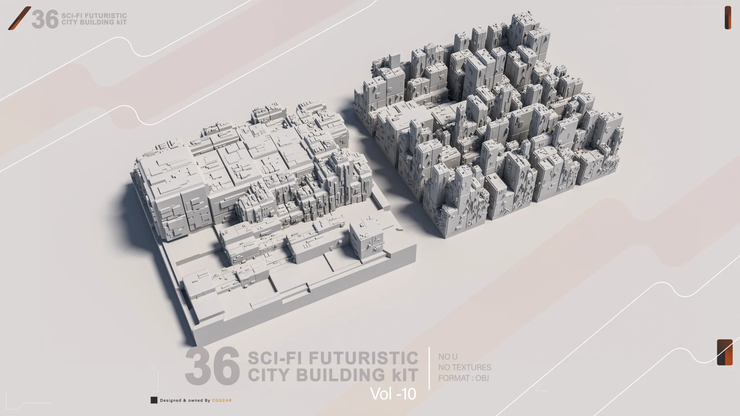36 SCI-FI BUILDINGS CITY KIT vol 10
