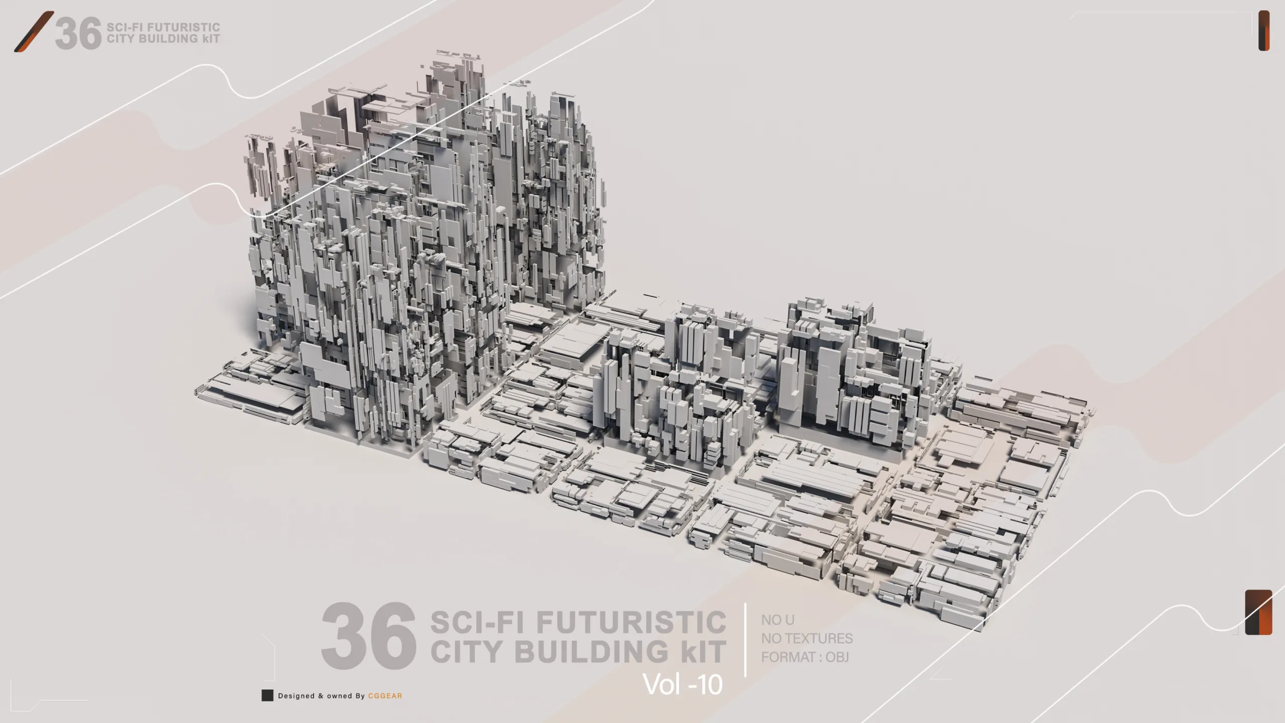 36 SCI-FI BUILDINGS CITY KIT vol 10