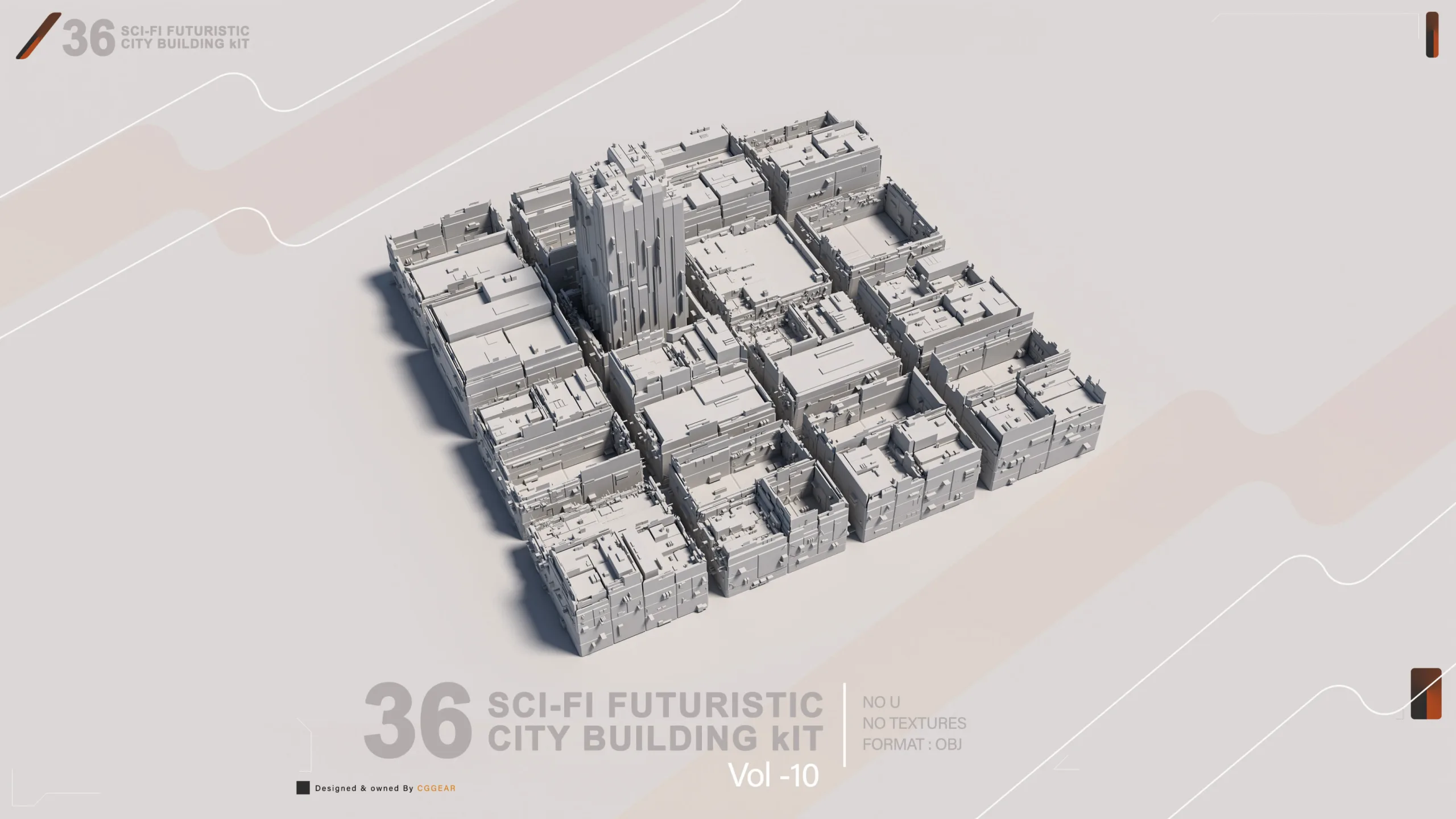 36 SCI-FI BUILDINGS CITY KIT vol 10