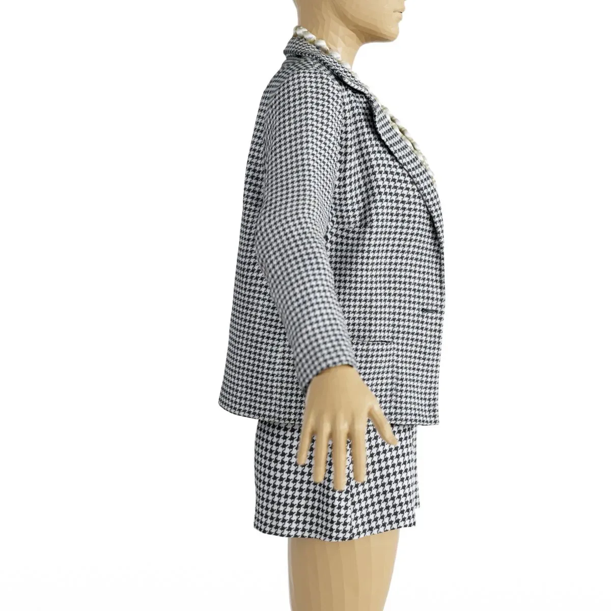 Outfit Vintage Clueless Grey Houndstooth Fashion Women Vintage 90s