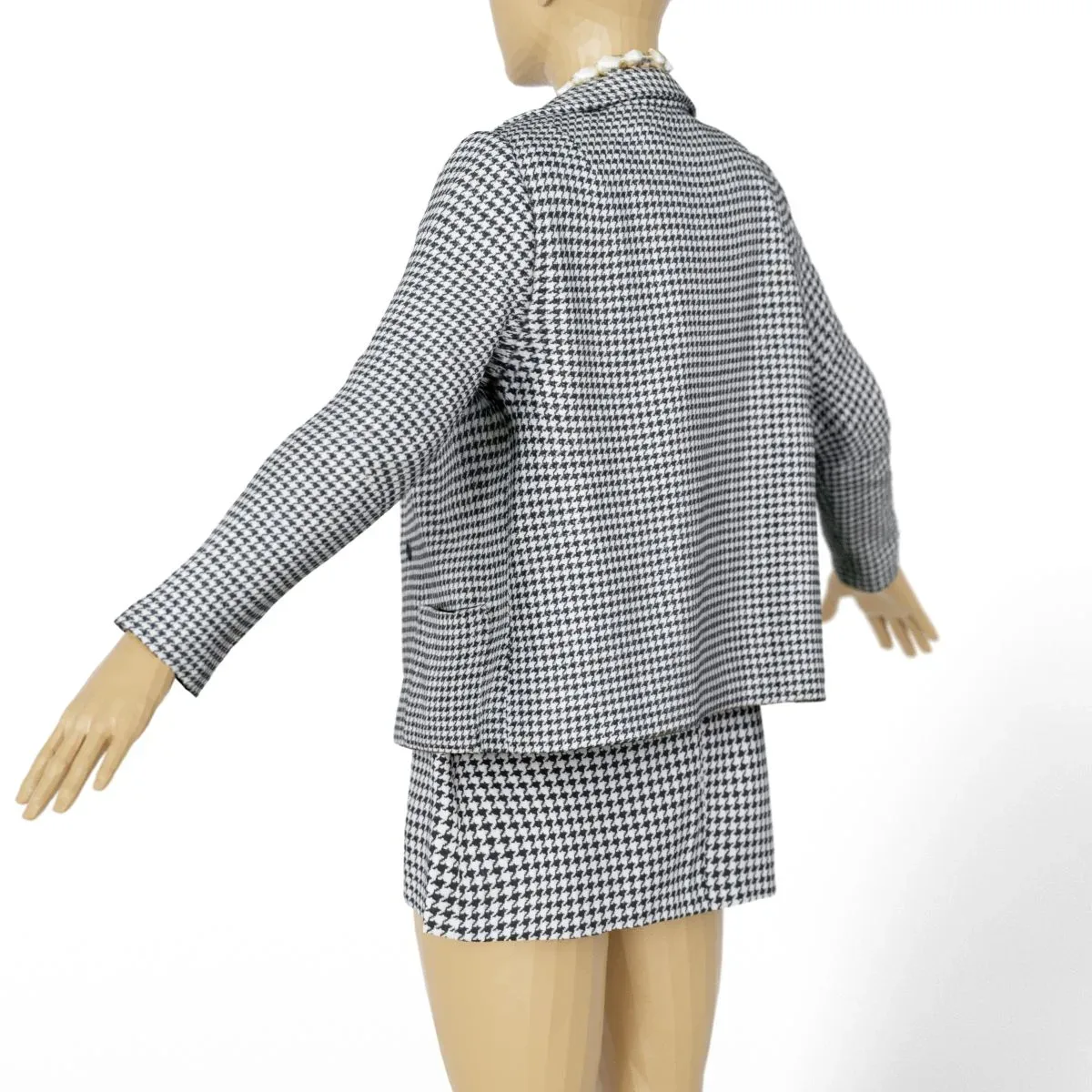 Outfit Vintage Clueless Grey Houndstooth Fashion Women Vintage 90s