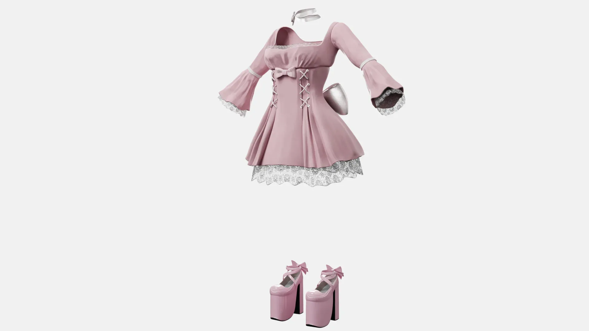 Lolita Outfit Pink Dress Shoes