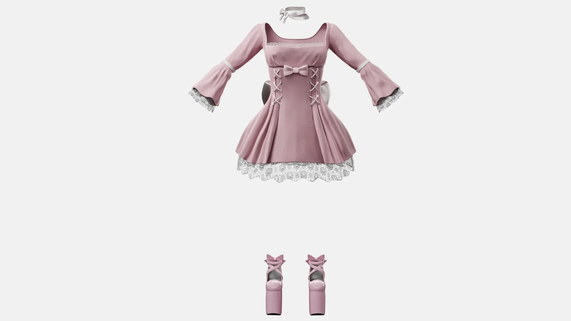 Lolita Outfit Pink Dress Shoes