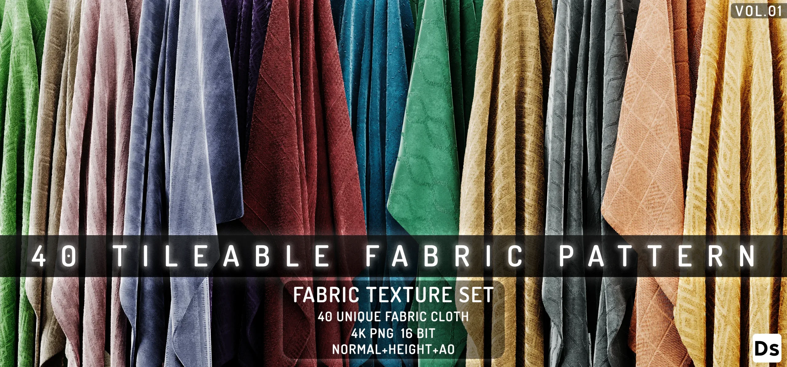 40 TILEABLE FABRIC PATTERN VOL.01