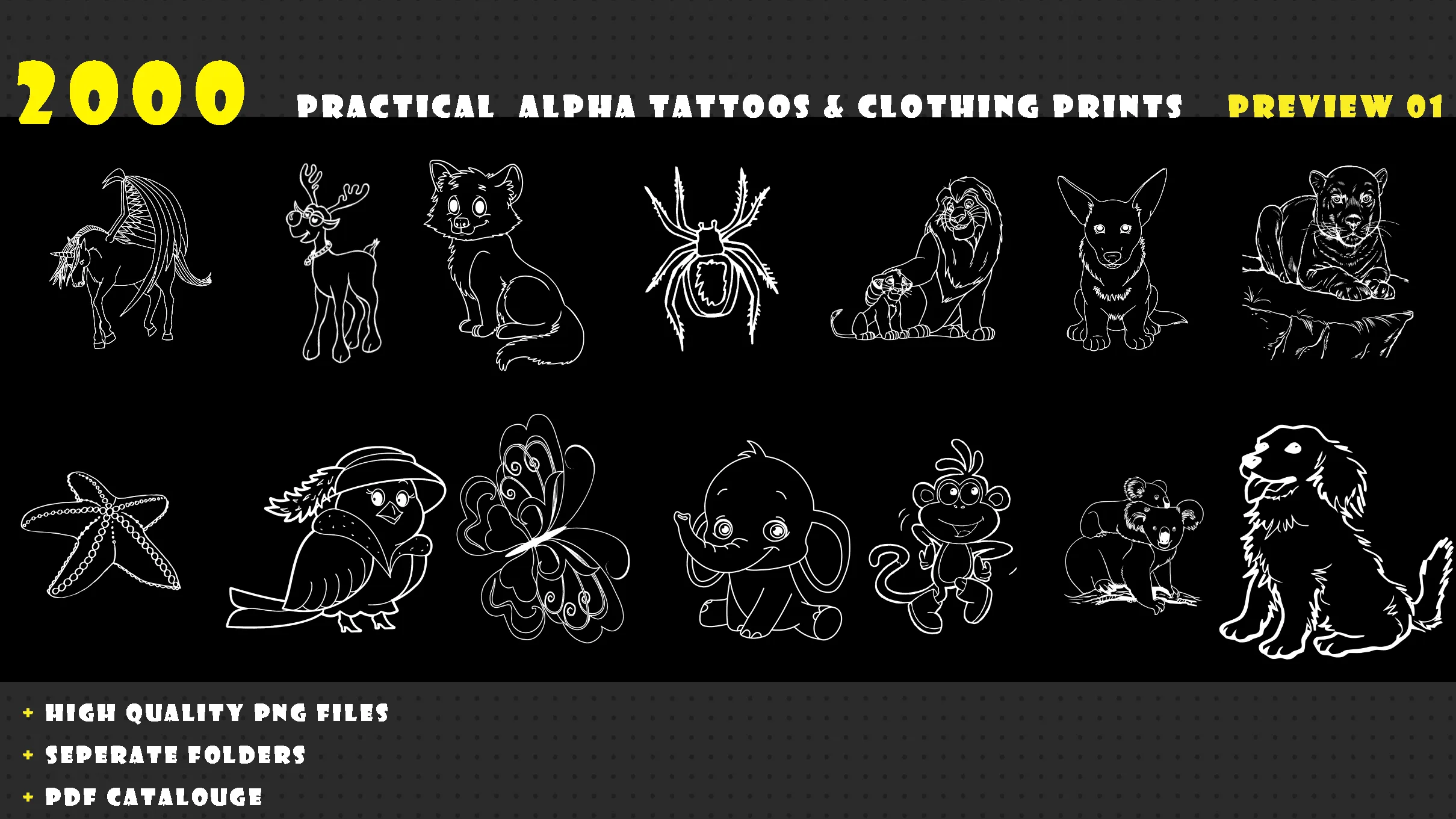 2000 Practical Alpha Tattoos & Clothing prints